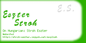 eszter stroh business card